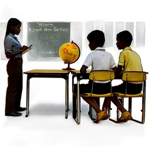Student In Classroom PNG Icu37