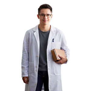 Student In Lab Coat PNG 05232024