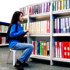 Student In Library PNG Vqq25