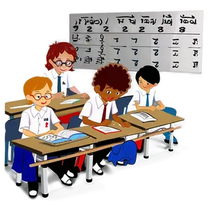 Student In Math Class PNG Bpm65 PNG
