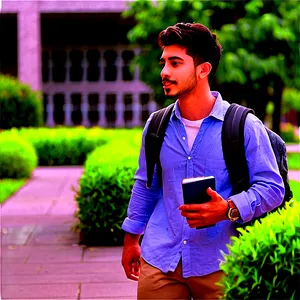 Student On Campus PNG 46