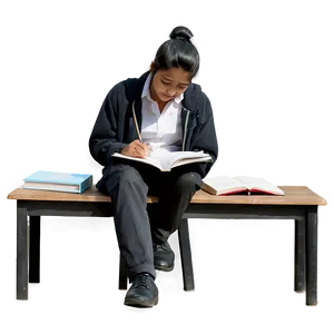 Student Studying For Exam Png 06282024 PNG image