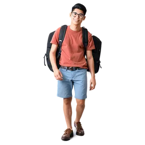 Student With Backpack PNG Taa90