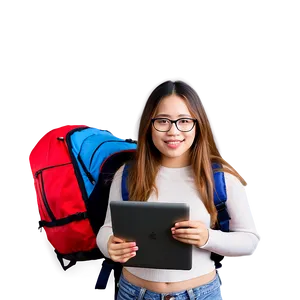 Student With Laptop PNG 05232024