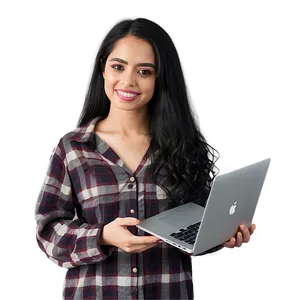 Student With Laptop PNG 52