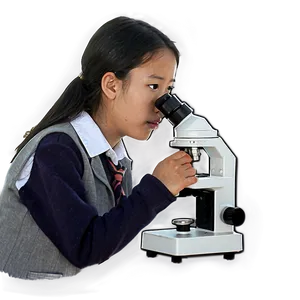 Student With Microscope PNG Hus PNG