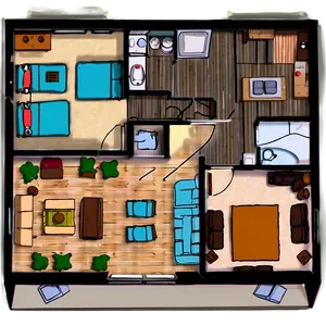 Studio Apartment Floor Plan Png 06262024 PNG image