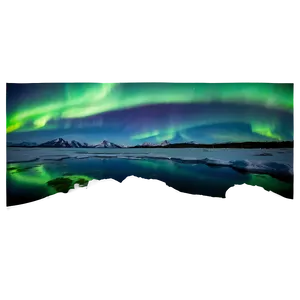 Stunning Aurora Boreal Panorama PNG Nal PNG