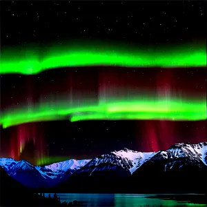Stunning Aurora Boreal Panorama PNG Pgl11 PNG