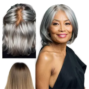 Stunning Grey Hair Shades PNG 66 PNG