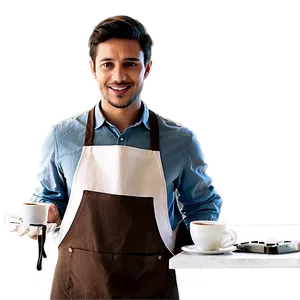 Stylish Barista Gear PNG Wht93 PNG