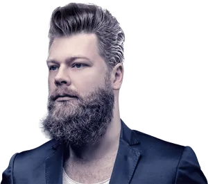 Stylish Bearded Man Hairstyle