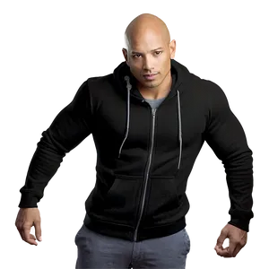 Stylish Black Hoodie Png Yku14 PNG image