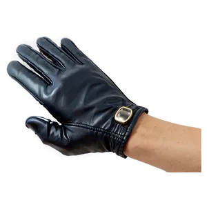 Stylish Black Leather Gloves Png Aqk94 PNG image