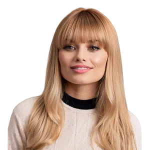 Stylish Blonde Bangs Look Png 06282024 PNG image