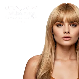 Stylish Blonde Bangs Look Png Swm PNG image