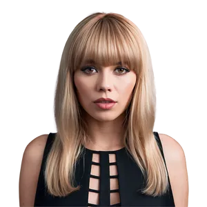 Stylish Blonde Bangs Look Png Uhw45 PNG image