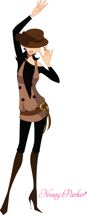 Stylish Cartoon Fashion Figure