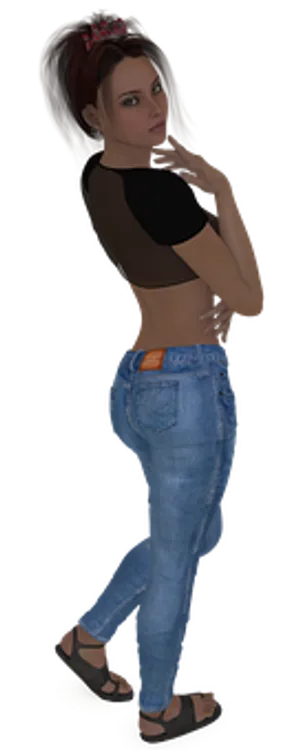 Stylish Casual Woman3 D Model