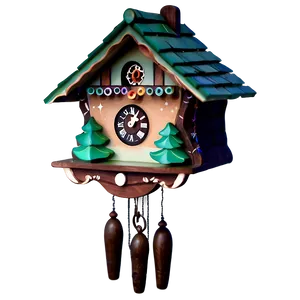 Stylish Cuckoo Clock PNG 04292024
