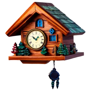 Stylish Cuckoo Clock PNG Cut