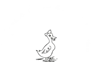 Stylish Duck Cartoon Logo PNG image