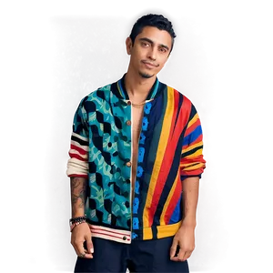 Stylish Manin Colorful Jacket PNG