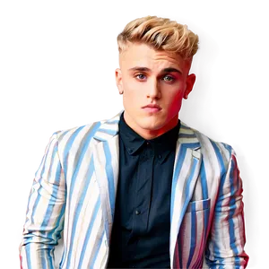 Stylish Manin Striped Blazer PNG image