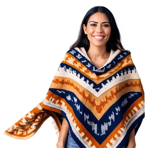 Stylish Poncho Wrap PNG 06272024