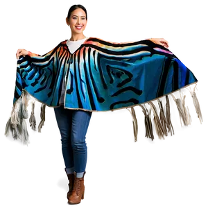 Stylish Poncho Wrap PNG 06272024