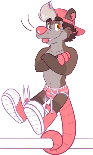Stylish Possum Character