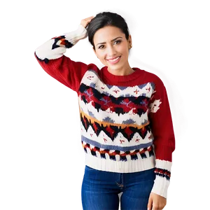 Stylish Red Sweater Png Iiq12 PNG image