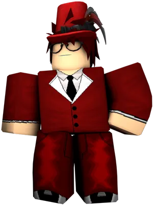 Stylish Roblox Avatar Red Suit