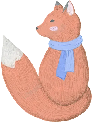Stylish Squirrelin Blue Scarf