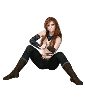 Stylish Woman Sitting Pose