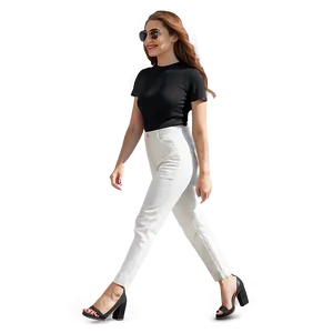 Stylish Woman Walking Png 06132024 PNG image