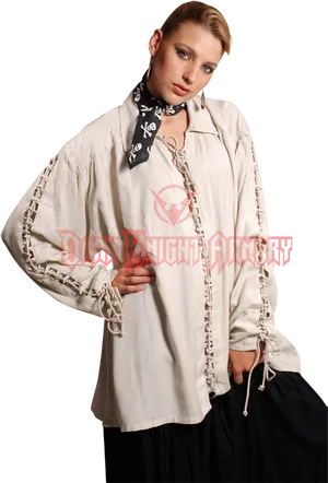 Stylish Womanin Designer Outfit PNG image