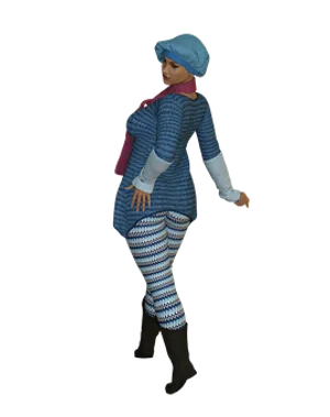 Stylish Womanin Winter Attire