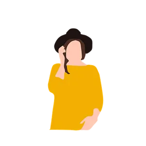 Stylish Womanin Yellow Dressand Hat