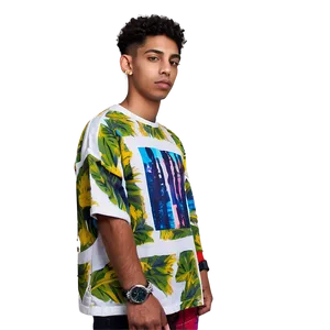 Stylish Young Manin Tropical Shirt PNG image