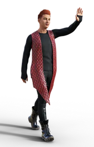 Stylish3 D Character Waving