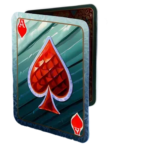 Stylized Ace Card PNG 9