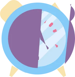 Stylized Alarm Clock Illustration PNG
