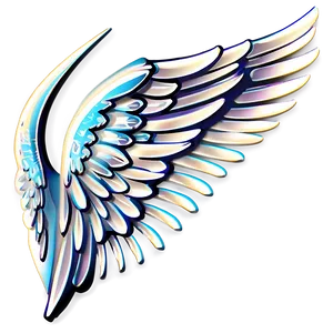 Stylized Angel Wings Symbol PNG 13