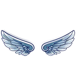 Stylized Angel Wings Symbol PNG Wyi1