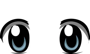 Stylized Anime Eyes Vector PNG image