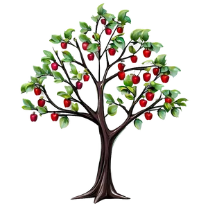 Stylized Apple Tree Png 06132024 PNG image