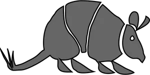 Stylized Armadillo Illustration PNG
