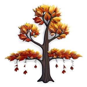 Stylized Autumn Tree PNG Llh58 PNG