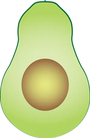 Stylized Avocado Illustration PNG image